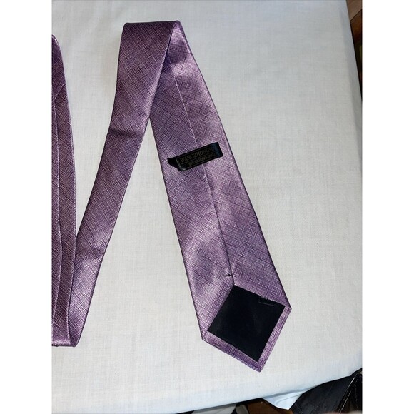 WangZhongWang Dress Tie Men’s Purple 100% Polyester Designer - Picture 8 of 12